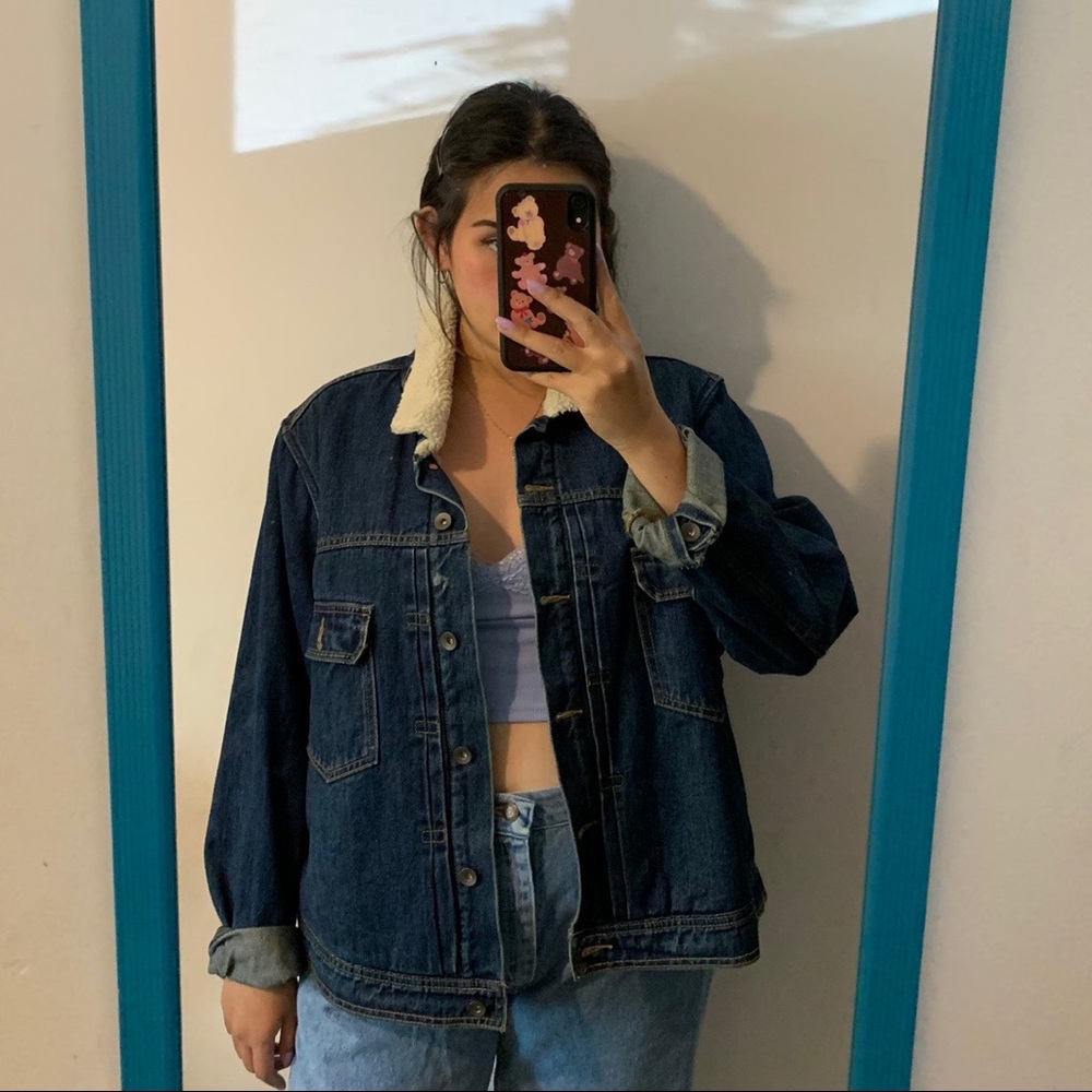 Old Navy Sherpa Lined Denim Jacket